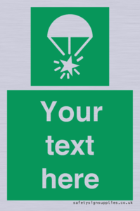 Custom sign safe condition Rocket parachute flare